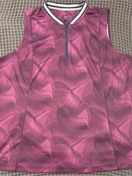 Slazenger Tops - Slazenger Pink Swirl Sleeveless Golf Top